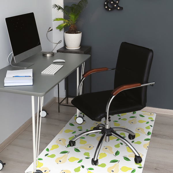 Tapis bureau Poire jaune
