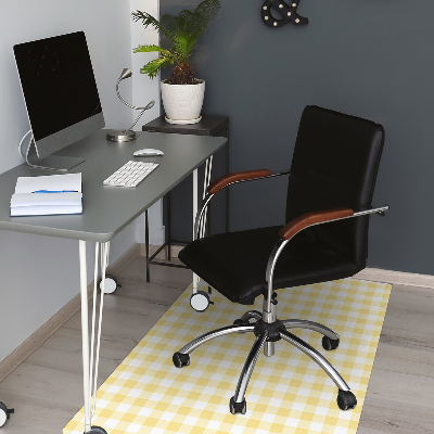 Tapis bureau Treillis jaune