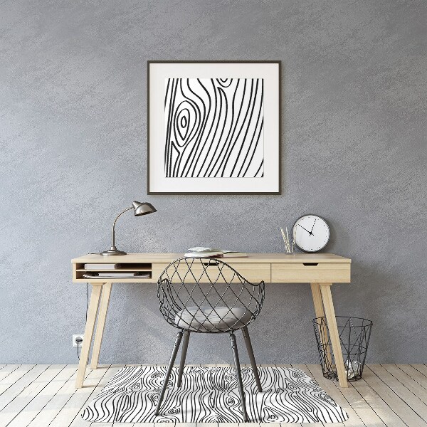 Tapis de chaise de bureau Imitation de bois