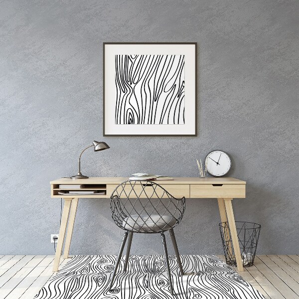 Tapis de chaise de bureau Imitation de bois
