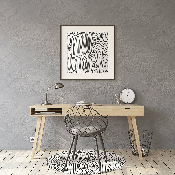 Tapis de chaise de bureau Imitation de bois