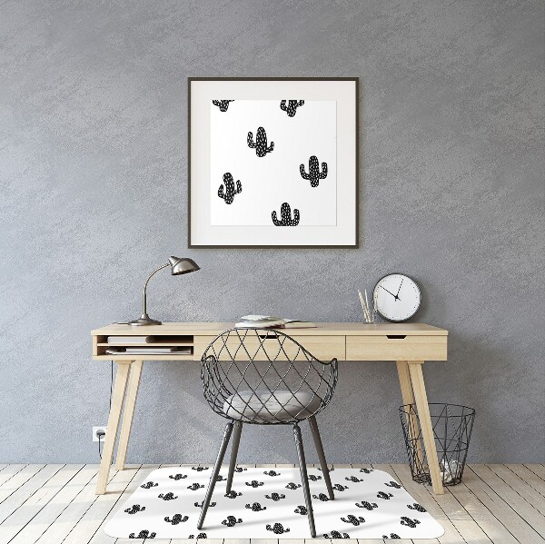 Tapis pour chaise de bureau Modèle de cactus
