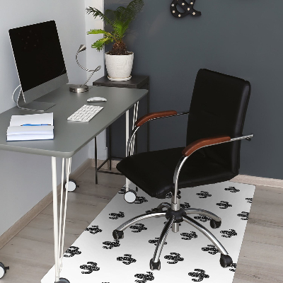 Tapis pour chaise de bureau Modèle de cactus