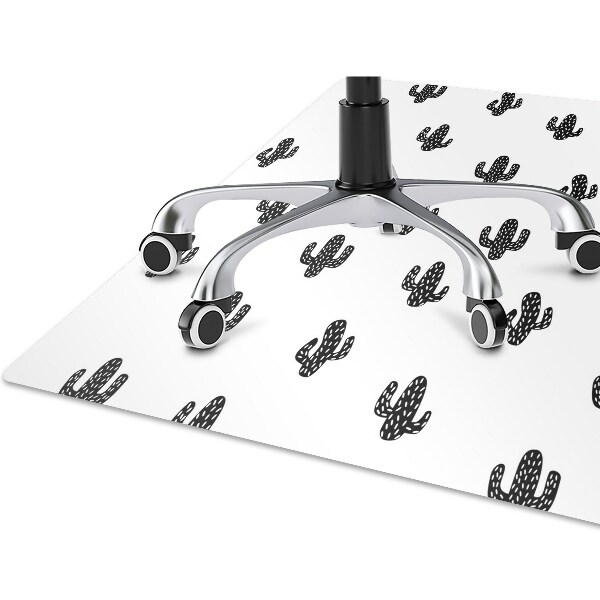 Tapis pour chaise de bureau Modèle de cactus