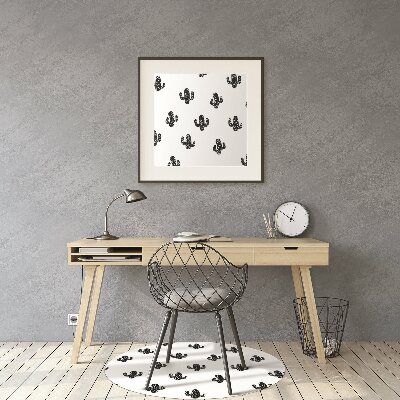 Tapis pour chaise de bureau Modèle de cactus