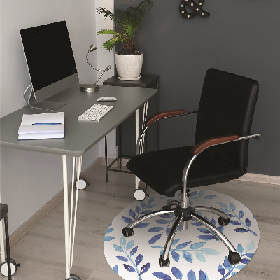 Tapis pour chaise de bureau Aquarelle bleue