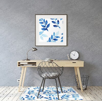 Tapis pour chaise de bureau Aquarelle bleue