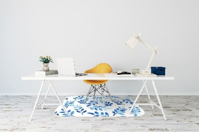 Tapis pour chaise de bureau Aquarelle bleue