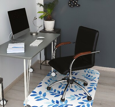 Tapis pour chaise de bureau Aquarelle bleue