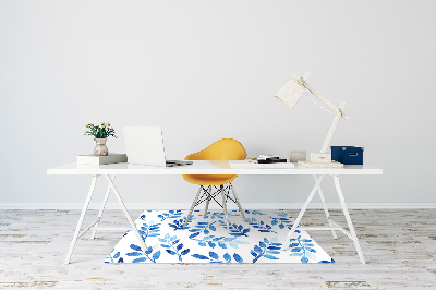 Tapis pour chaise de bureau Aquarelle bleue