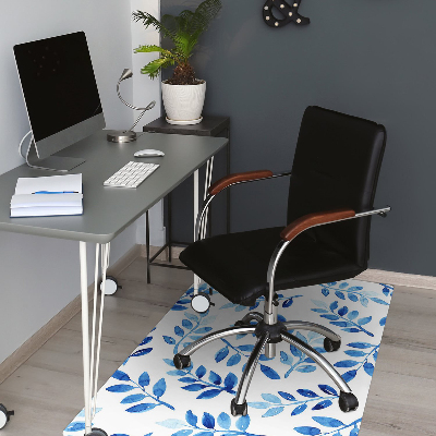 Tapis pour chaise de bureau Aquarelle bleue