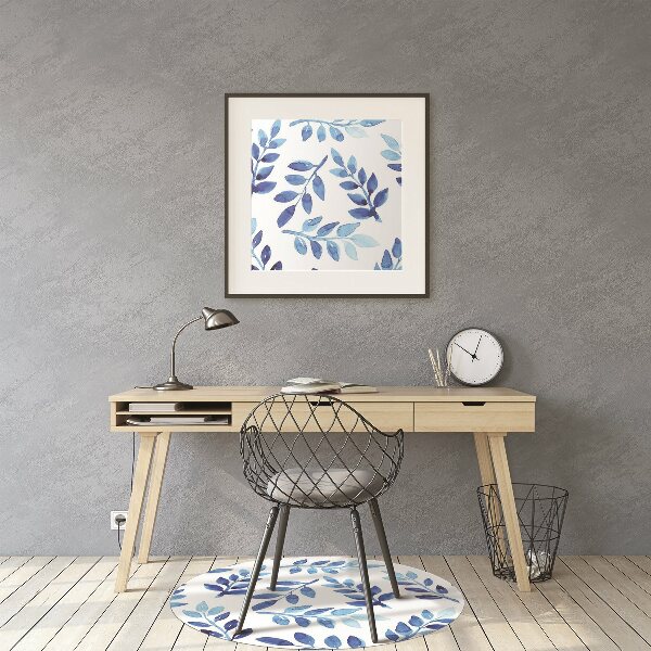 Tapis pour chaise de bureau Aquarelle bleue
