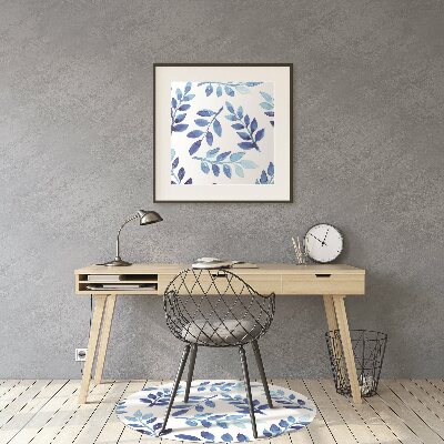 Tapis pour chaise de bureau Aquarelle bleue