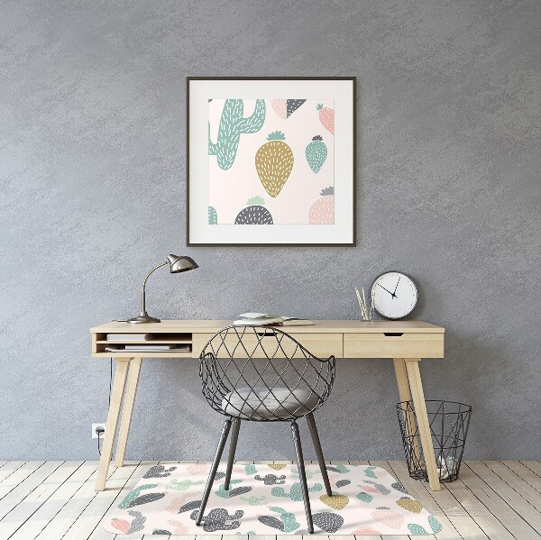 Tapis protège sol Cactus colorés