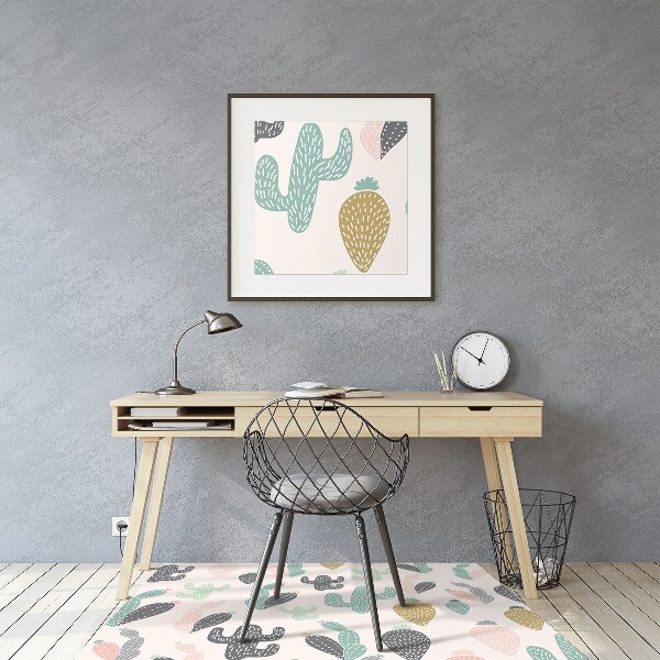 Tapis protège sol Cactus colorés