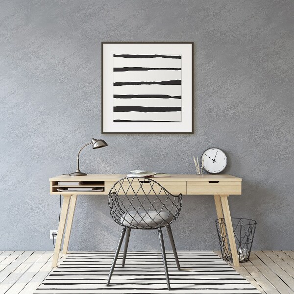 Tapis de chaise Lignes noires