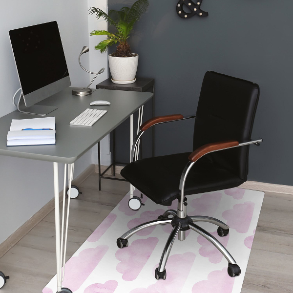 Tapis bureau Nuages ​​roses