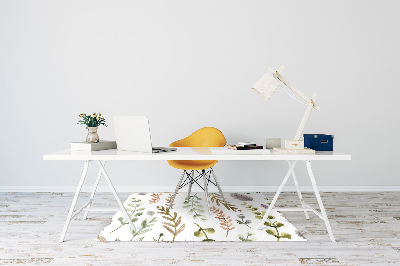 Tapis de chaise de bureau Feuilles colorées