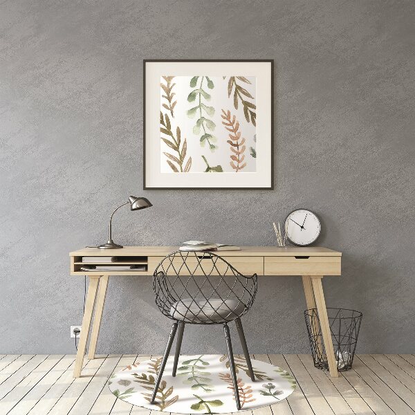 Tapis de chaise de bureau Feuilles colorées