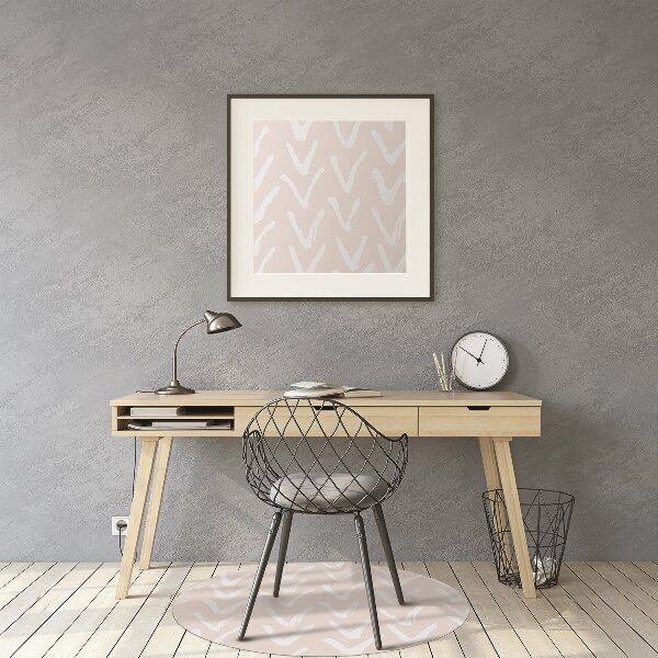 Tapis bureau V rose pâle