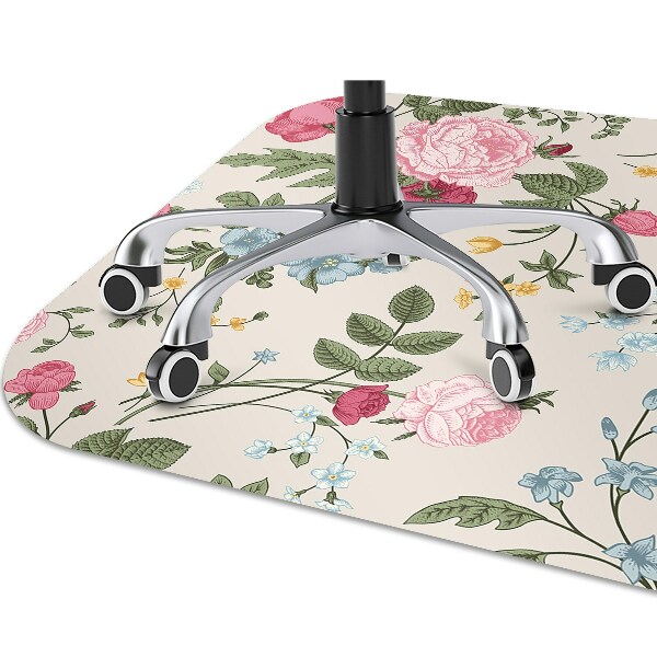 Tapis de chaise de bureau Fleurs colorées