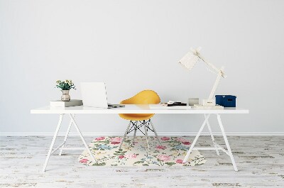 Tapis de chaise de bureau Fleurs colorées