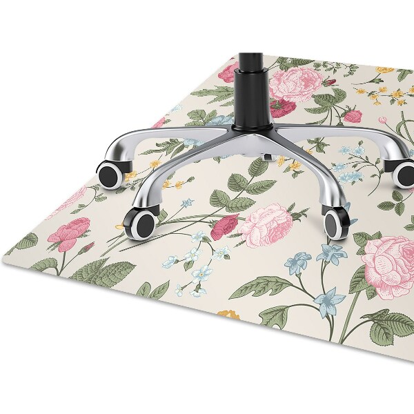Tapis de chaise de bureau Fleurs colorées