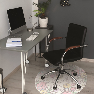 Tapis de chaise de bureau Fleurs colorées