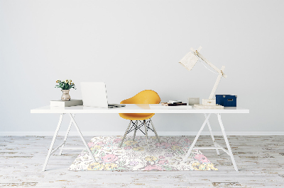 Tapis de chaise de bureau Fleurs colorées