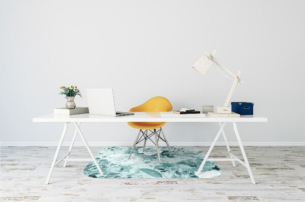 Tapis fauteuil bureau do biura Fleurs bleues