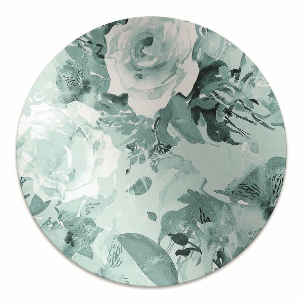 Tapis fauteuil bureau do biura Fleurs bleues
