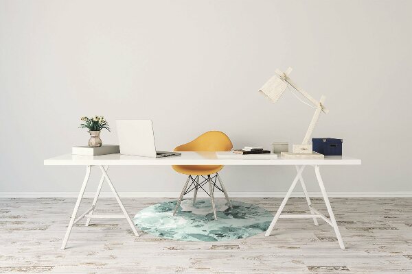 Tapis fauteuil bureau do biura Fleurs bleues