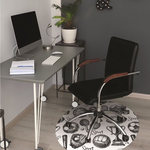 Tapis de chaise de bureau Motifs de sport