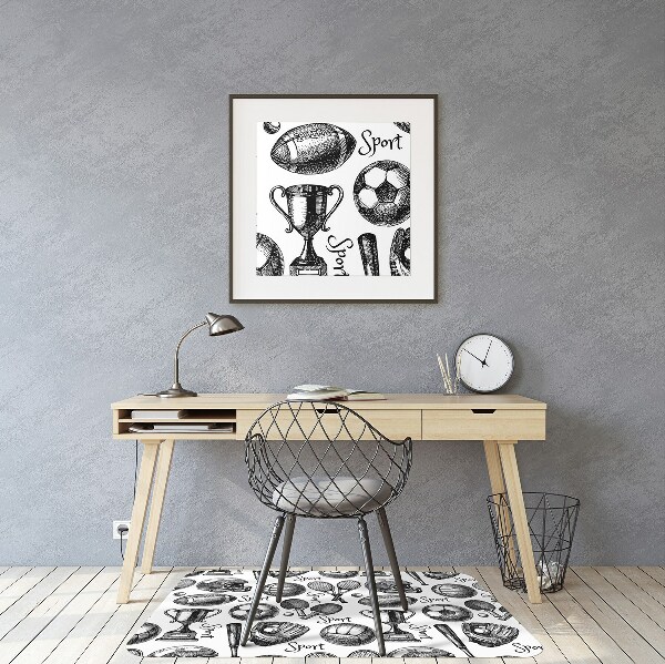 Tapis de chaise de bureau Motifs de sport