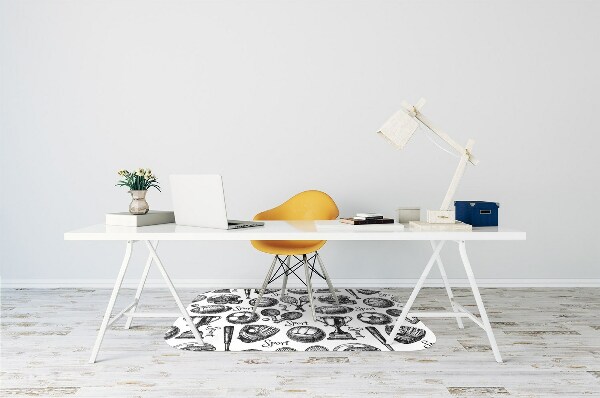 Tapis de chaise de bureau Motifs de sport