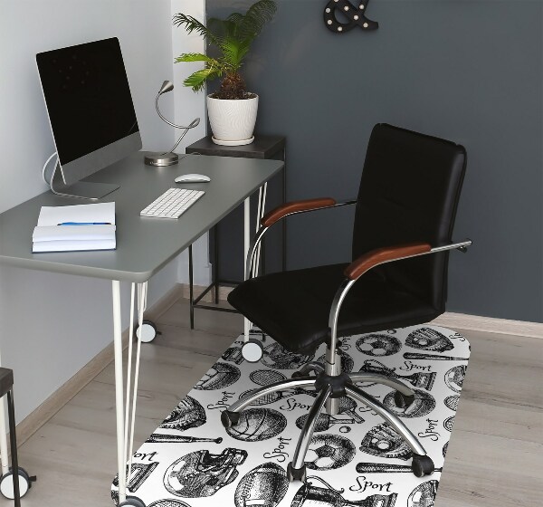 Tapis de chaise de bureau Motifs de sport