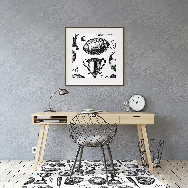 Tapis de chaise de bureau Motifs de sport