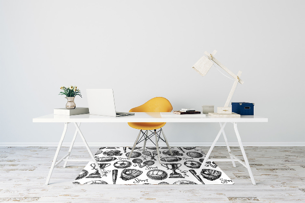 Tapis de chaise de bureau Motifs de sport