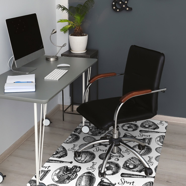 Tapis de chaise de bureau Motifs de sport