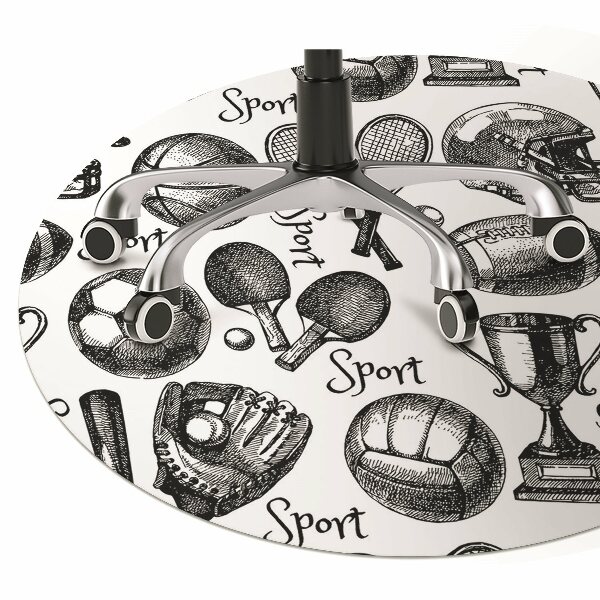 Tapis de chaise de bureau Motifs de sport