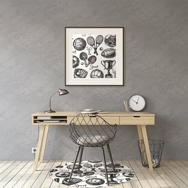 Tapis de chaise de bureau Motifs de sport