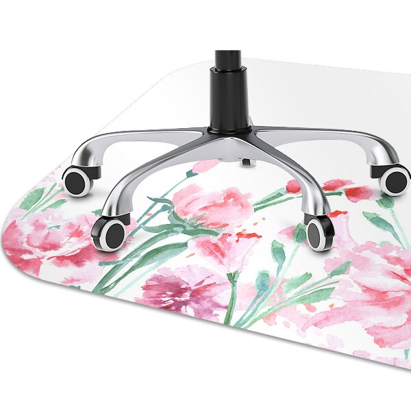 Tapis bureau Fleurs roses