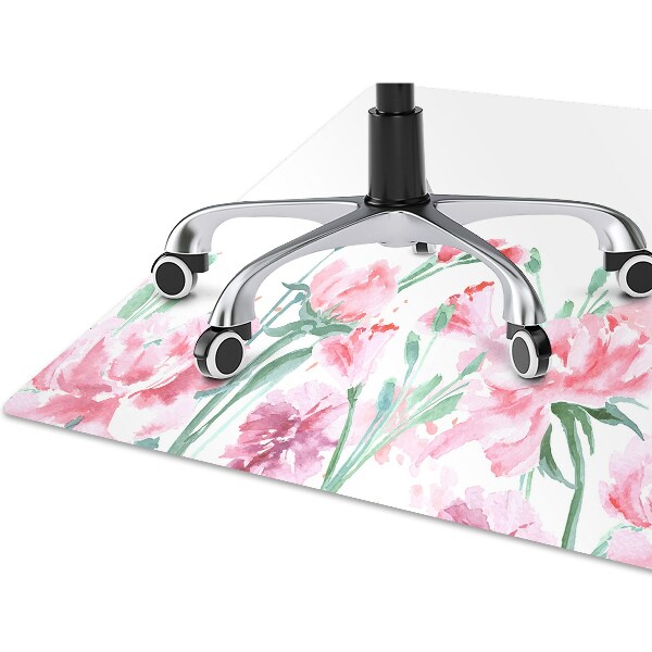 Tapis bureau Fleurs roses