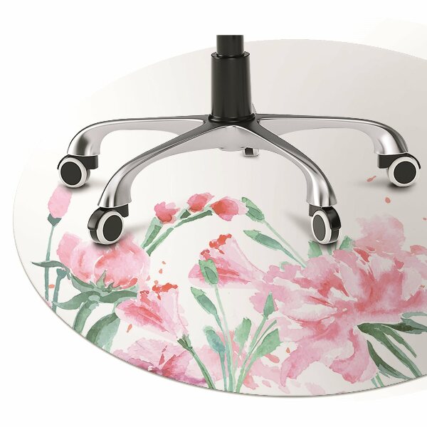 Tapis bureau Fleurs roses