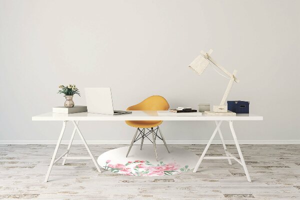Tapis bureau Fleurs roses