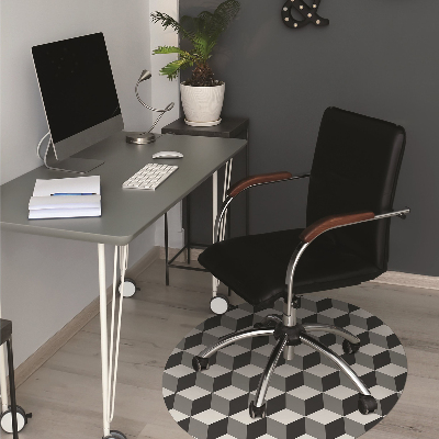 Tapis fauteuil bureau do biura Motif de cubes 3D