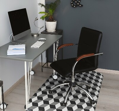 Tapis fauteuil bureau do biura Motif de cubes 3D