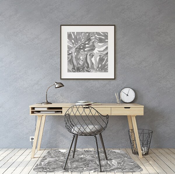 Tapis de chaise Feuilles grises