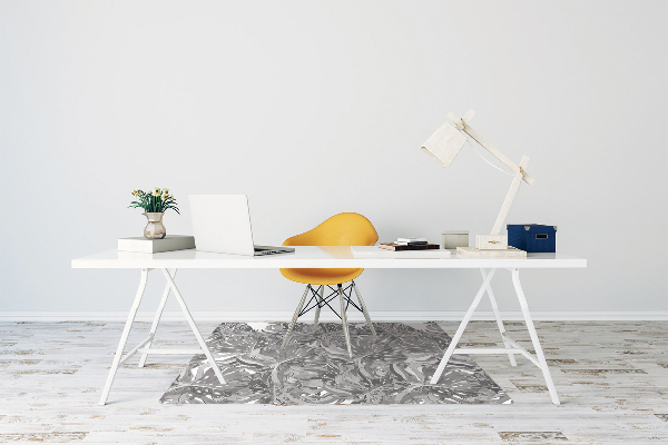 Tapis de chaise Feuilles grises