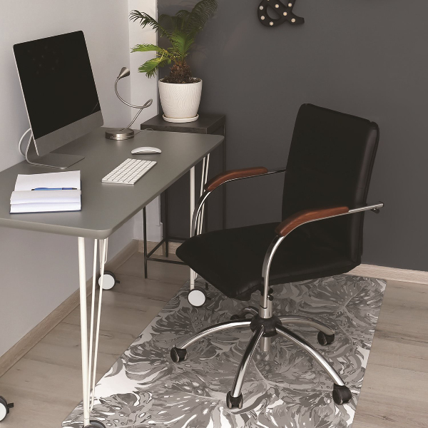 Tapis de chaise Feuilles grises